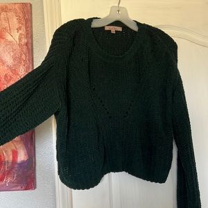 Green Love Tree Knitted Sweater